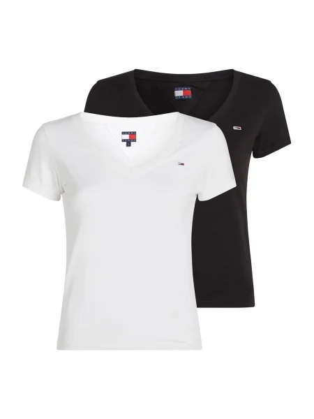 Tommy Jeans Tricou negru alb