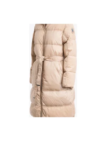 Krótka kurtka Parajumpers z kapturem beżowa