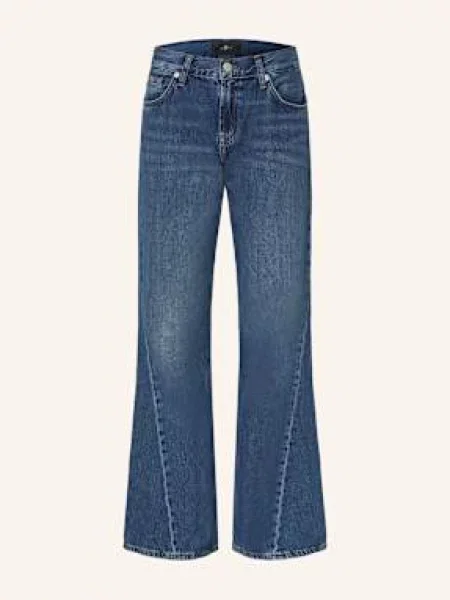 7 For All Mankind Jeansy Spencer blau niebieskie