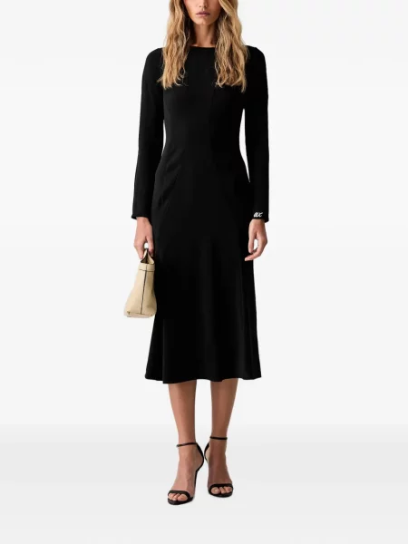 Lung rochie midi Armani Exchange negru