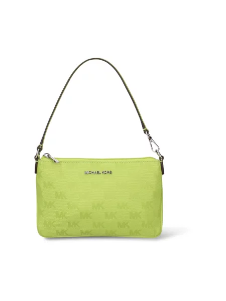 Portfel Michael Kors z logo zielony