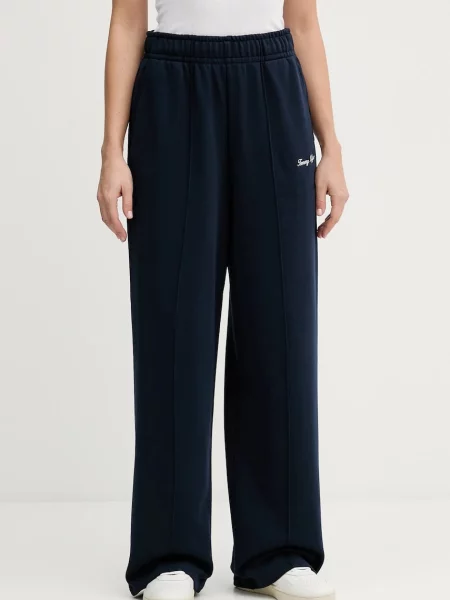 Bombažen spodnji del trenirke Tommy Hilfiger mornarsko modra