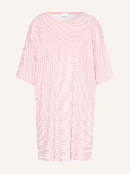 Mey Noční Košile Simple Stripes S Rukávem růžová bílá