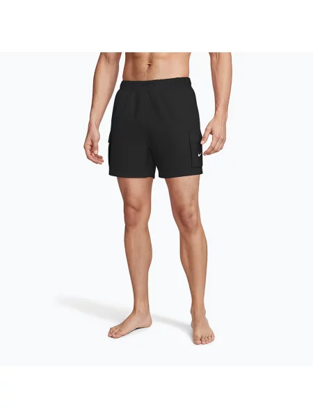Șorturi de baie pentru bărbați Nike Voyage Solid Essential 5" Volley black negru