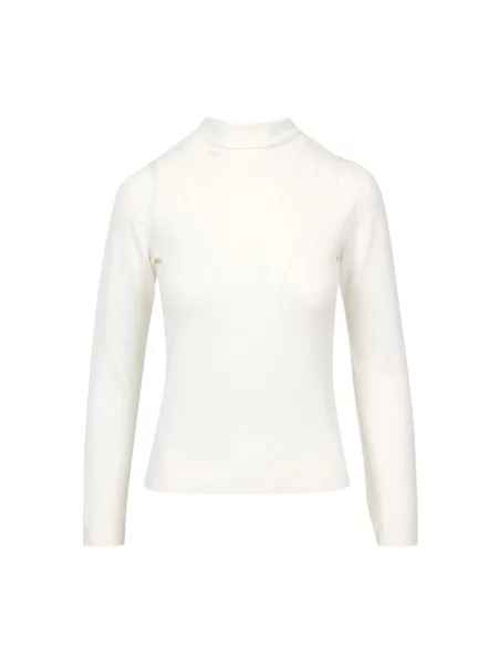 Sweter z golfem Gran Sasso wełniany beżowy