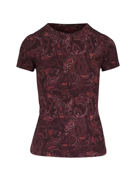 Тениска L'agence с пейсли десен кафяво