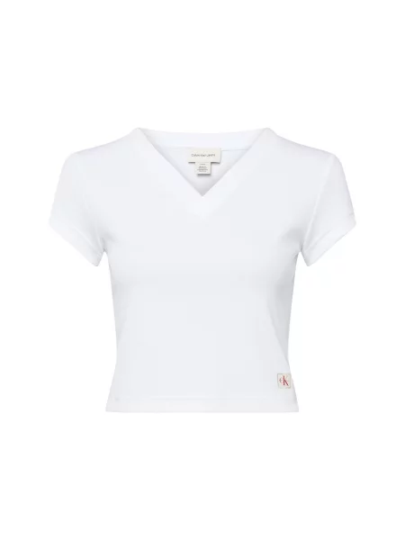 Calvin Klein Jeans Koszulka Kobiety jednolity S biały