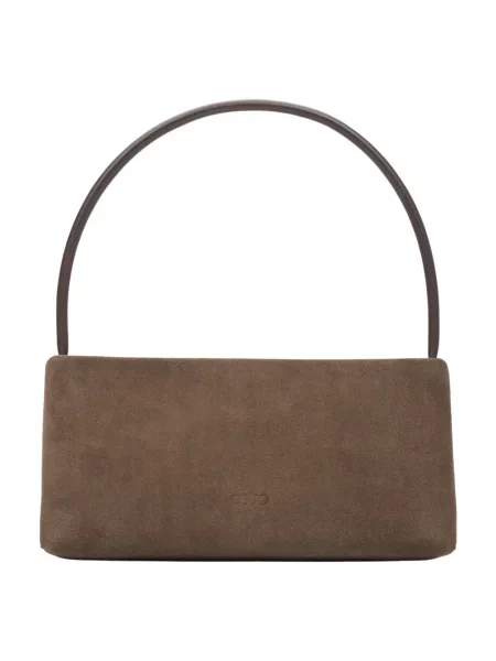 Welurowa torebka Estro brązowa