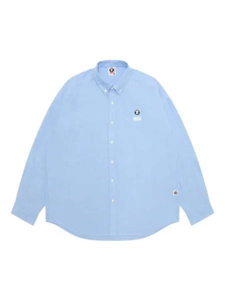 Cămașă Aape By A Bathing Ape cu broderie albastru