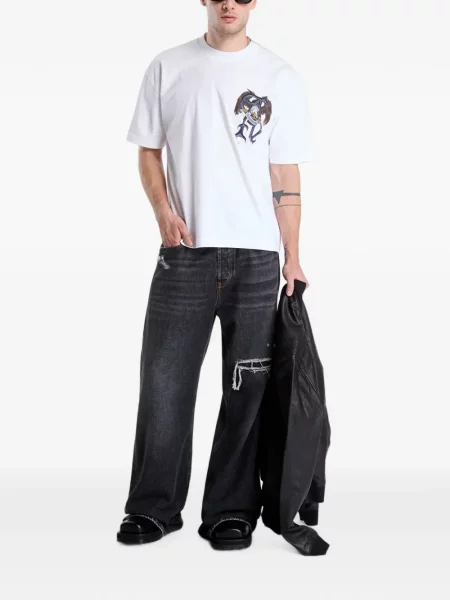 Tricou Allsaints cu imagine alb