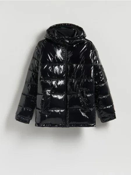 Reserved Geacă cu inserții contrastante negru