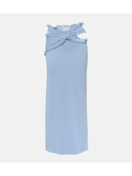 Fustă midi Christopher Esber până la genunchi albastru