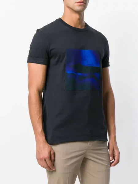 Tricou Neil Barrett cu imagine albastru