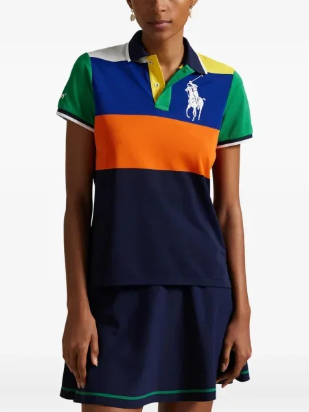 Тесни велурени бикини Polo Ralph Lauren с автограф синьо