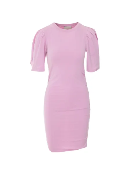 Rochie midi Marant Etoile cu decolteu rotund până la genunchi de costum roz