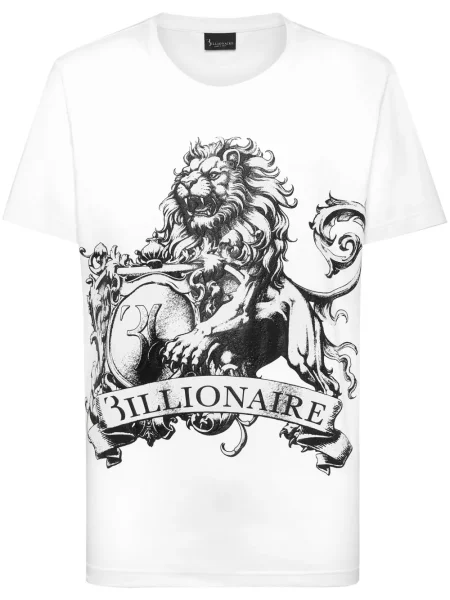 Tricou Billionaire cu imagine alb