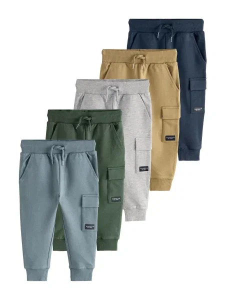 Next Pantaloni bleumarin / albastru fumuriu / maro cappuccino / deschis / verde închis gri