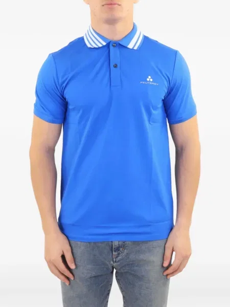 Gulerat tricou polo Peuterey cu dungi albastru