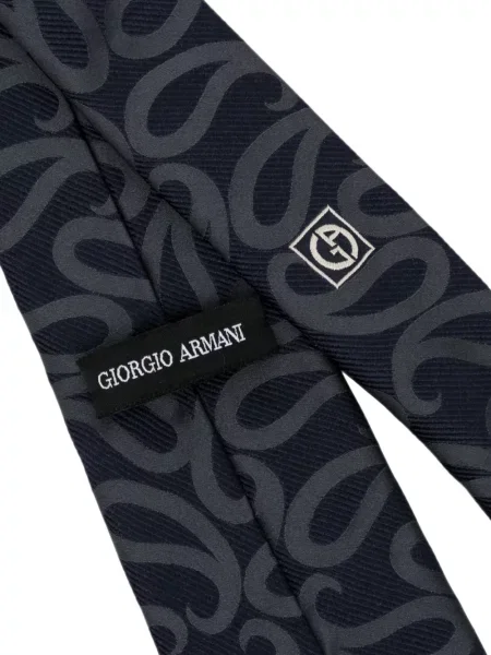 Μεταξωτή γραβάτα Giorgio Armani με σχέδιο paisley μπλε