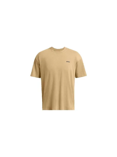 Tričko Under Armour izolované s autogramom hnedá