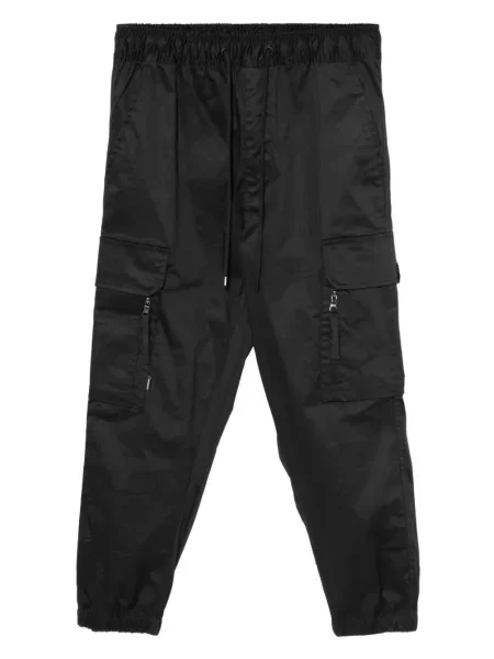 Cargo kalhoty Fingercroxx se záplatami černé