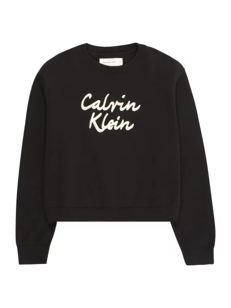 Calvin Klein Mikina Se Třpytivou Přízí černá