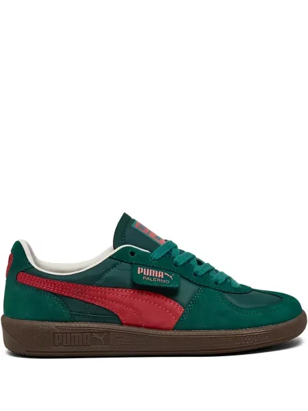 Sneakerși Puma cu șireturi din dantelă verde