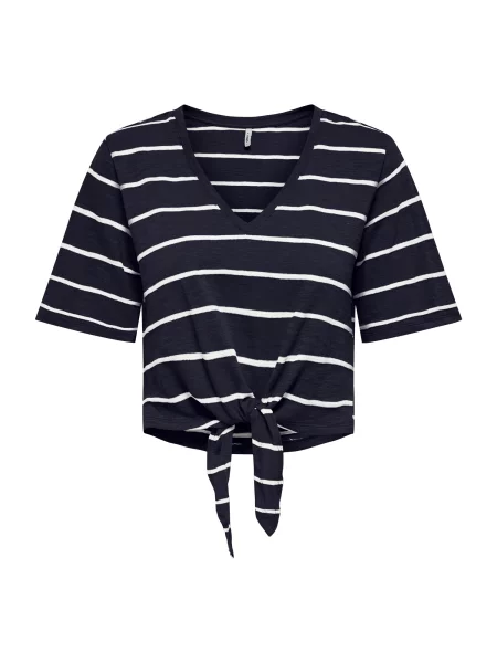 ONLY Tricou ONLSUMMER albastru închis alb