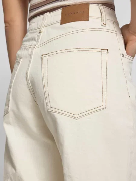 Jeansy o kroju barrel Fit model ALMA' Topshop białe