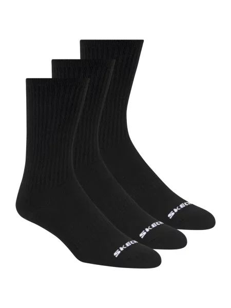 Ponožky SKECHERS Non Tery Crew Arch Support 3 pack black černé