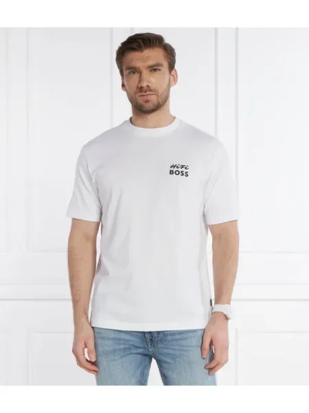BOSS ORANGE Tricou Records | Relaxed fit alb