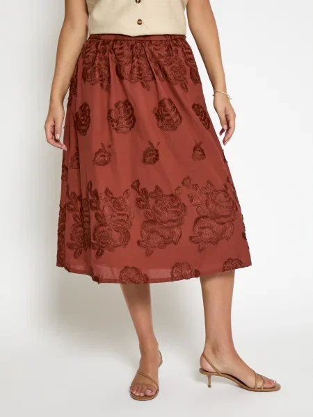 Minus Szoknyák MSGiana Midi Skirt oxid