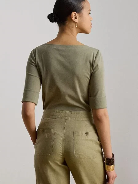 Lauren Ralph Lauren tričko dámske s bavlnou zelená