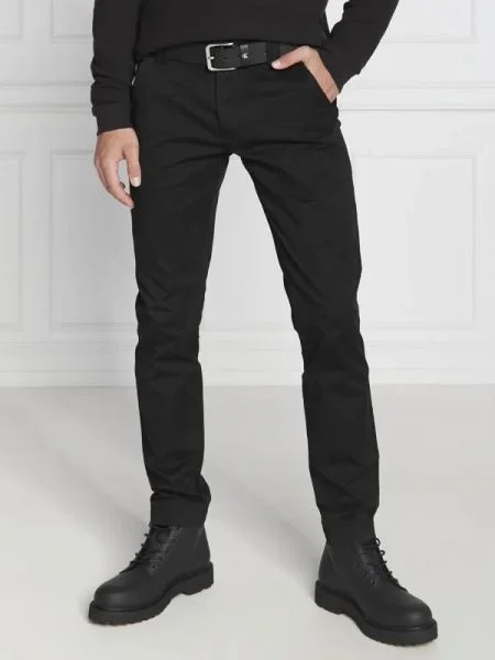 Tommy Jeans Pantaloni chino Scanton negru