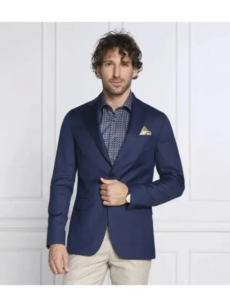 Oscar Jacobson gyapjú zakó ego blazer kék