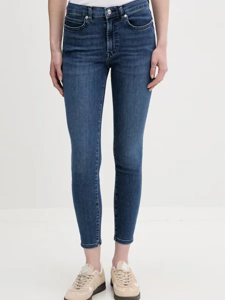 HUGO jeansy skinny niebieskie