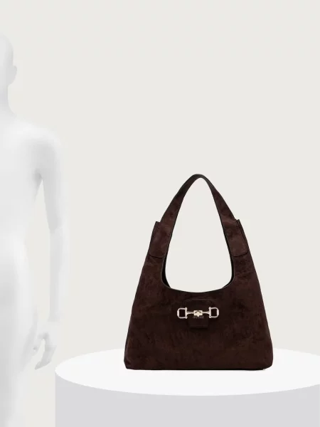 Замшевая сумка шоппер Guess