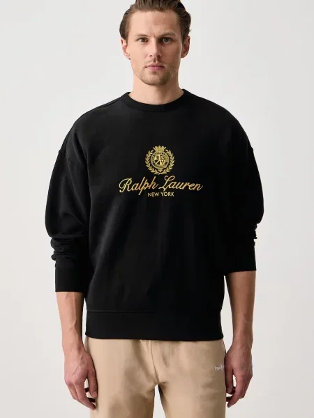 Polo Ralph Lauren bluza z bawełną czarna