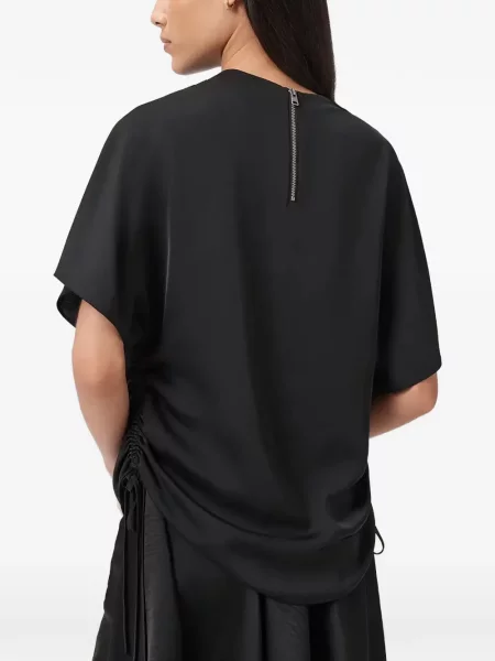 Top Allsaints cu volane negru