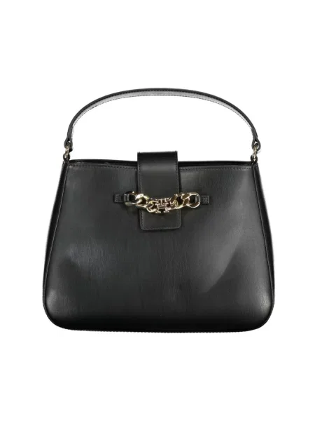 Lniana torebka Tommy Hilfiger czarna