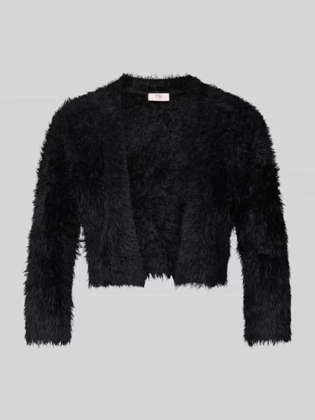 Sweter V.m. z frędzli elegancki czarny