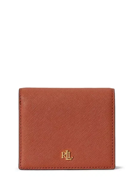 Lauren Ralph Lauren portofel pentru femei. din piele portocaliu