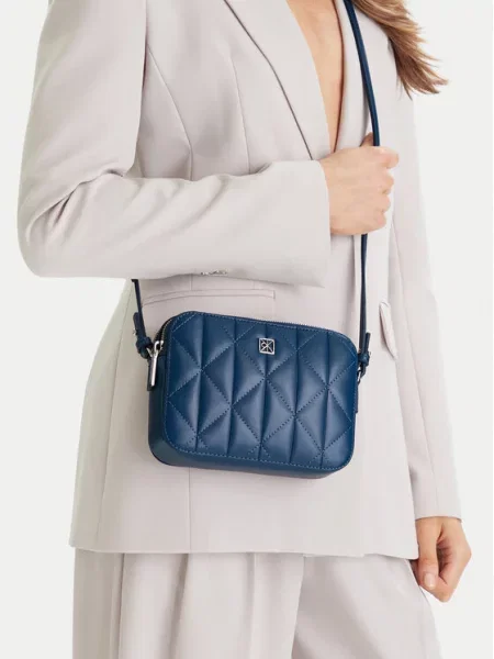 Calvin Klein crossbody kabelka dámska z imitácie kože modrá