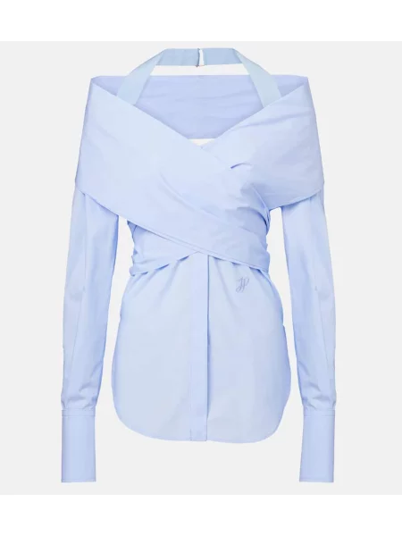 Bluză Patou drapată albastru
