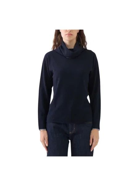 Sweter Le Tricot Perugia wełniany niebieski