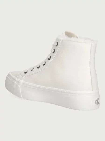 Calvin Klein VULC FLATF MID LACEUP LTH FUR női tornacipők bézs