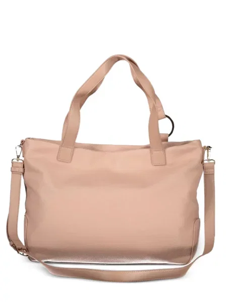 Τσάντα shopper Mario Valentino με αυτόγραφο ροζ