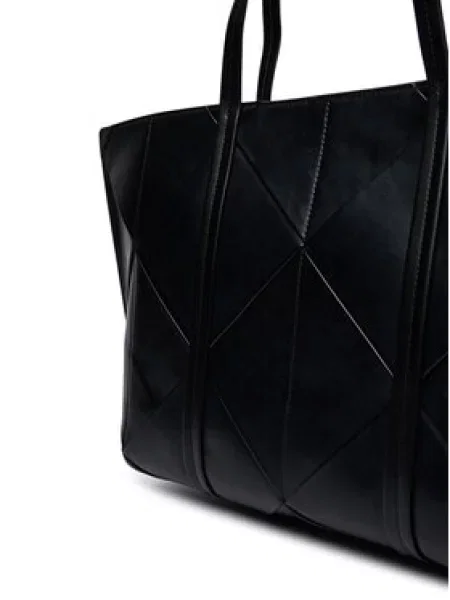 Kabelka Calvin Klein Woven Medium Carryall čierna