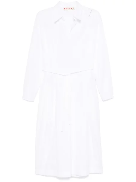 Rochie tip cămașă Marni de costum alb