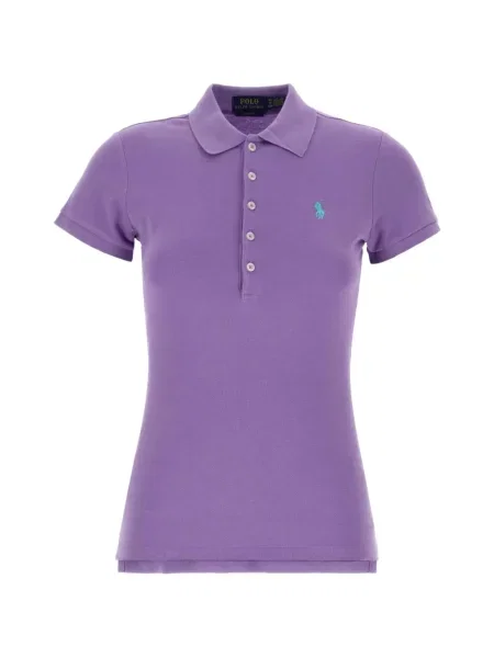 Tricou polo Polo Ralph Lauren cu broderie violet